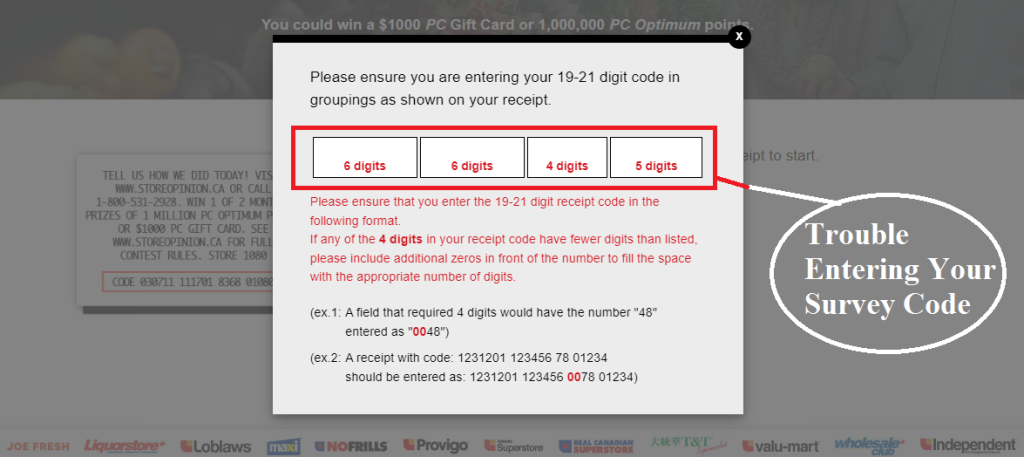 Trouble Entering Your Survey Code